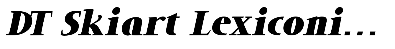 DT Skiart Lexiconic Black Italic